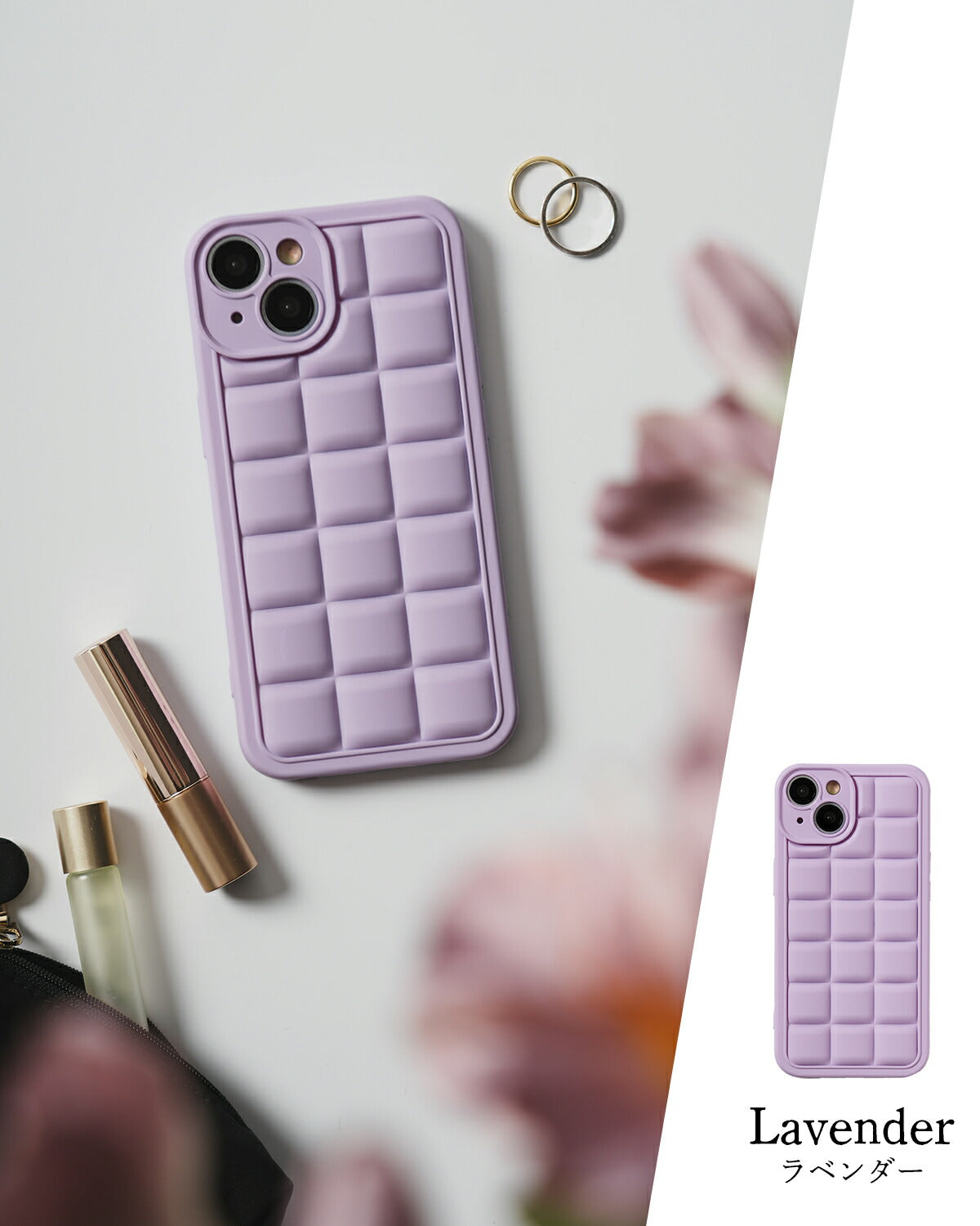 iPhone キューブブロック マットソフトケース - 4
