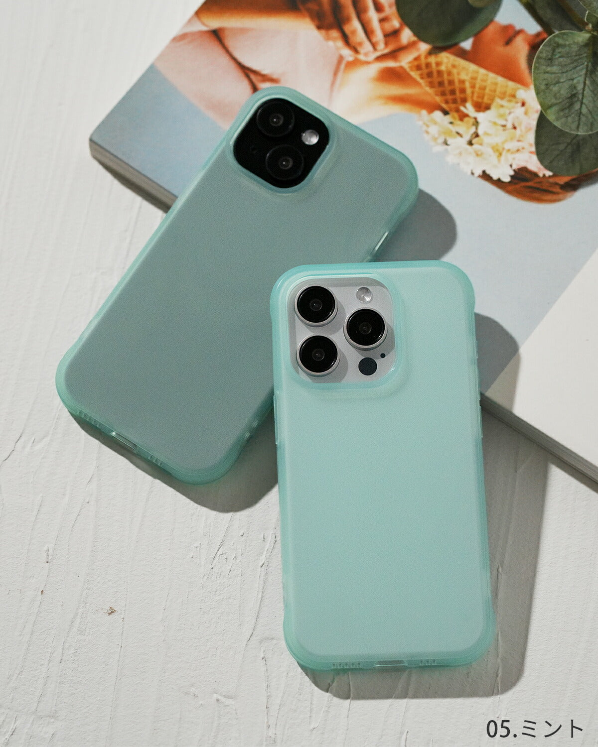 iPhone マットクリアカラーケース - 12