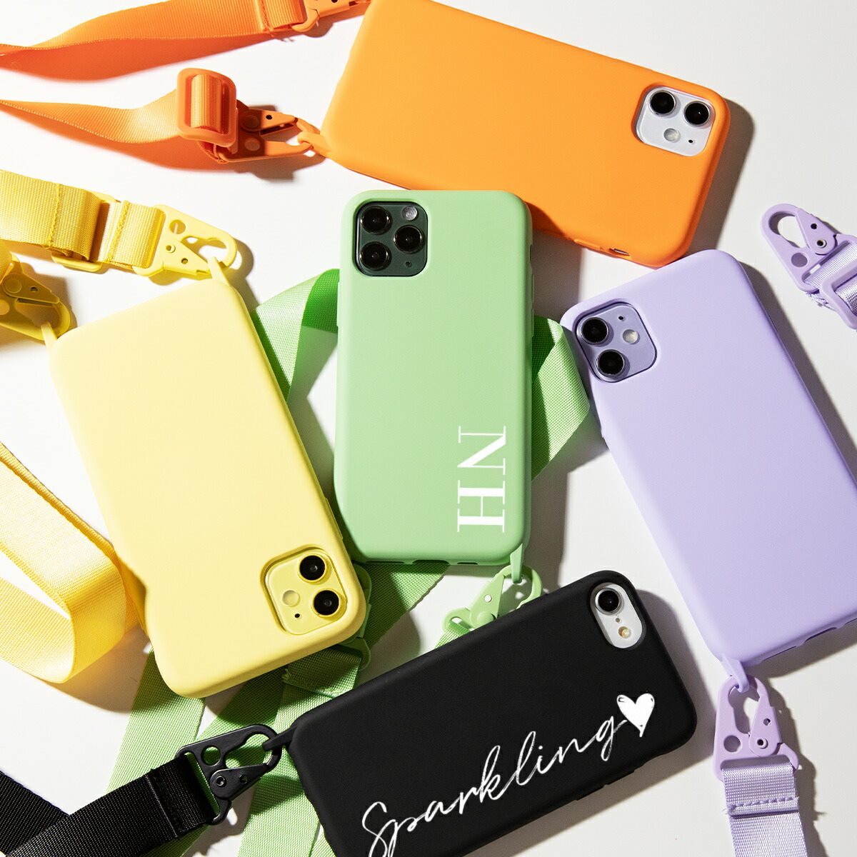 スマホショルダーストラップ シリコンケース iPhone対応 - 2