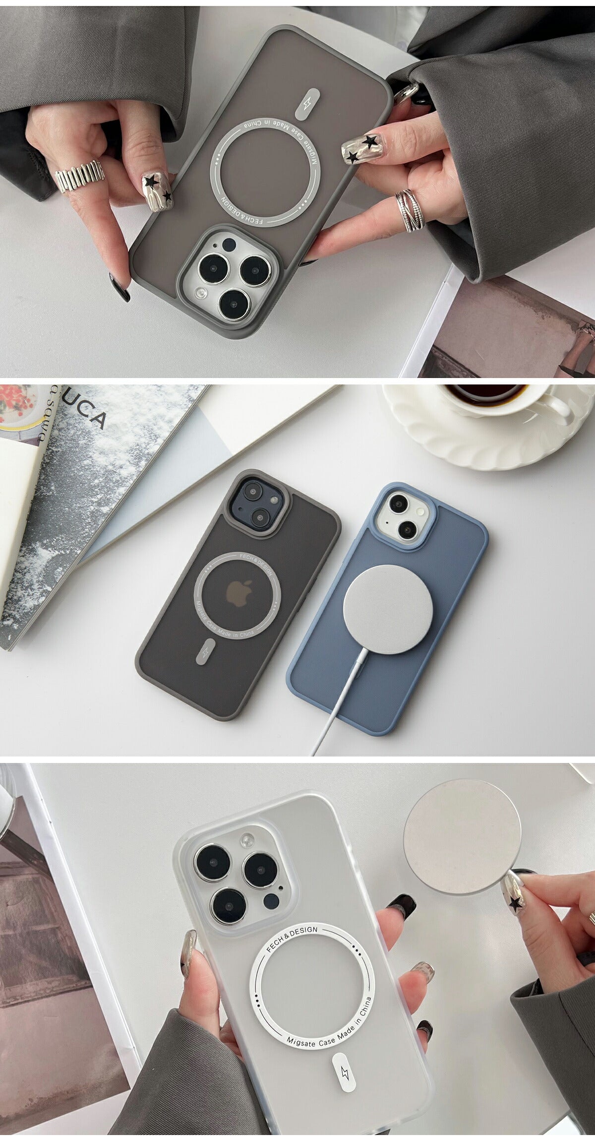 MagSafe対応 iPhoneケース くすみカラー - 7