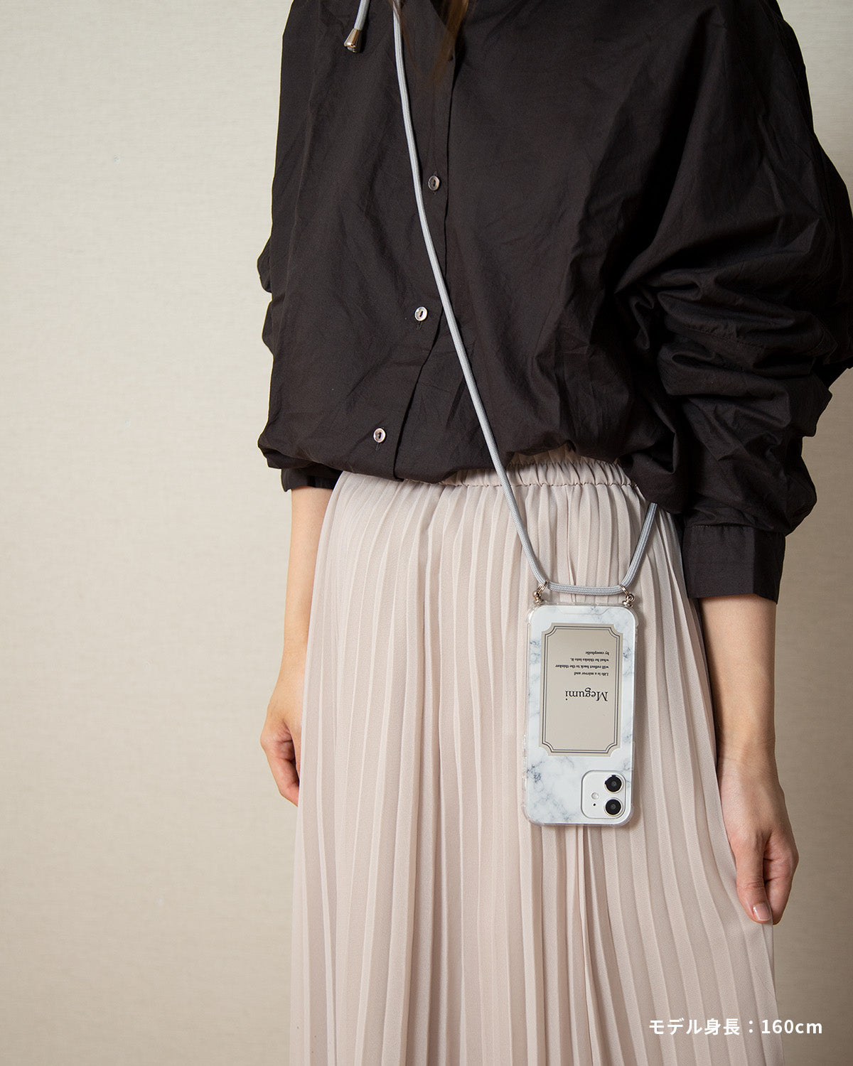 iPhone ミラー 大理石デザイン ショルダーケース - 6