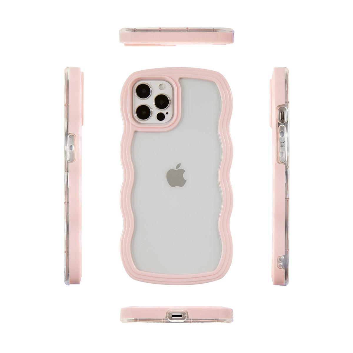 ウェーブフレーム iPhoneケース クリア 名入れ対応 - 7
