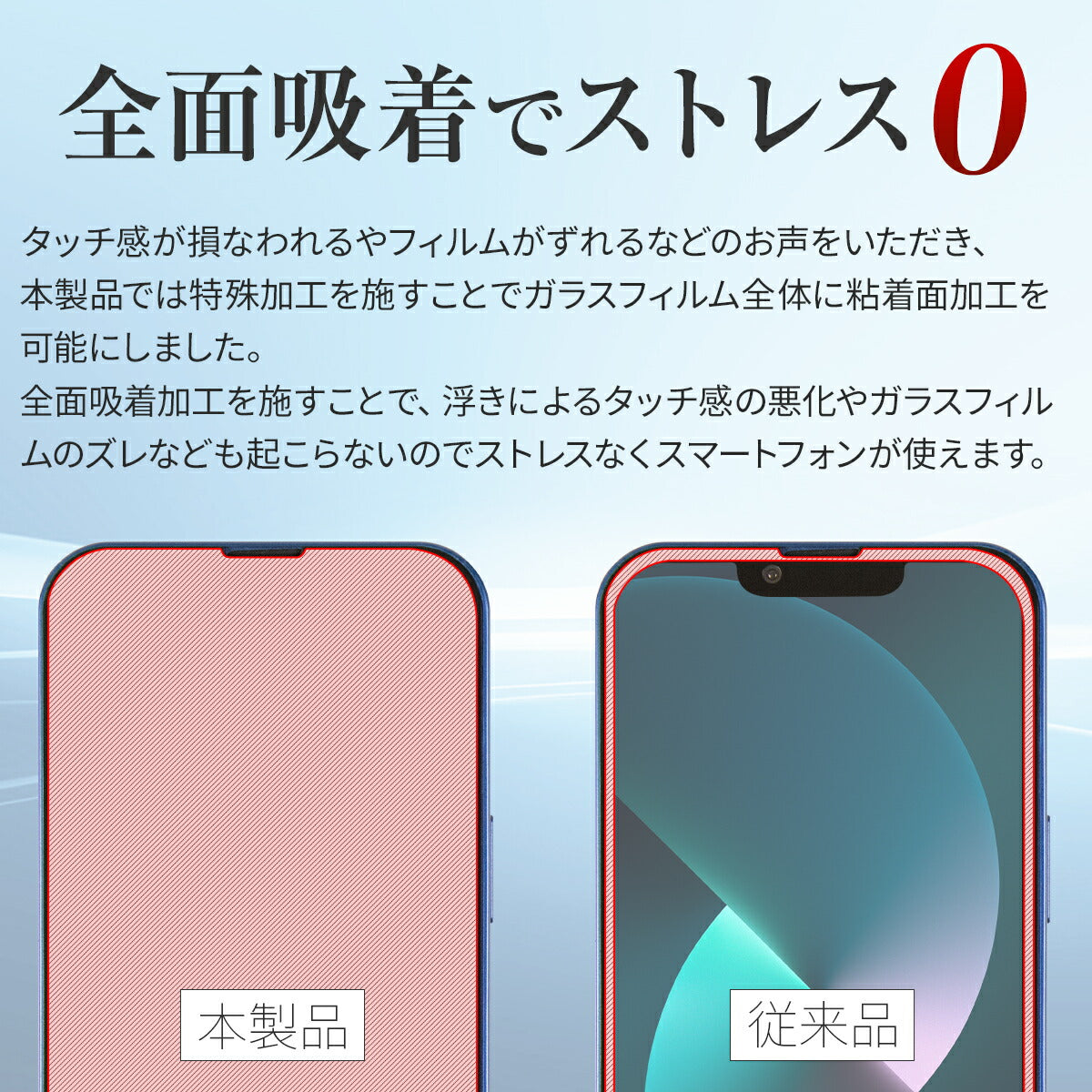 iPhone 14 シリーズ カラー強化ガラス保護フィルム 9H - 3