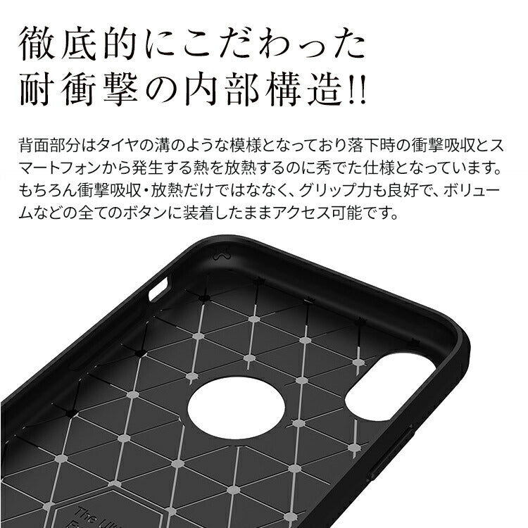 iPhoneX/XS カーボン調TPU耐衝撃スマホケース - 5