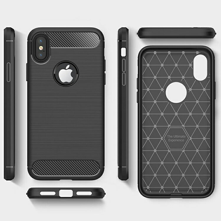 iPhoneX/XS カーボン調TPU耐衝撃スマホケース - 7