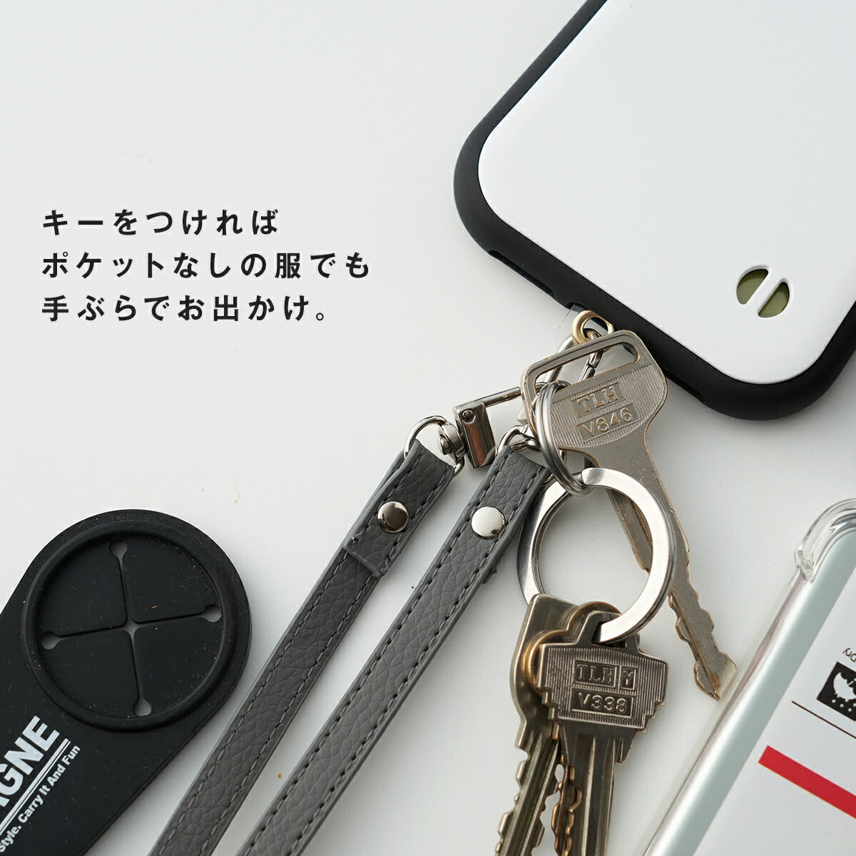 ロング レザーストラップ スマホショルダー - 6