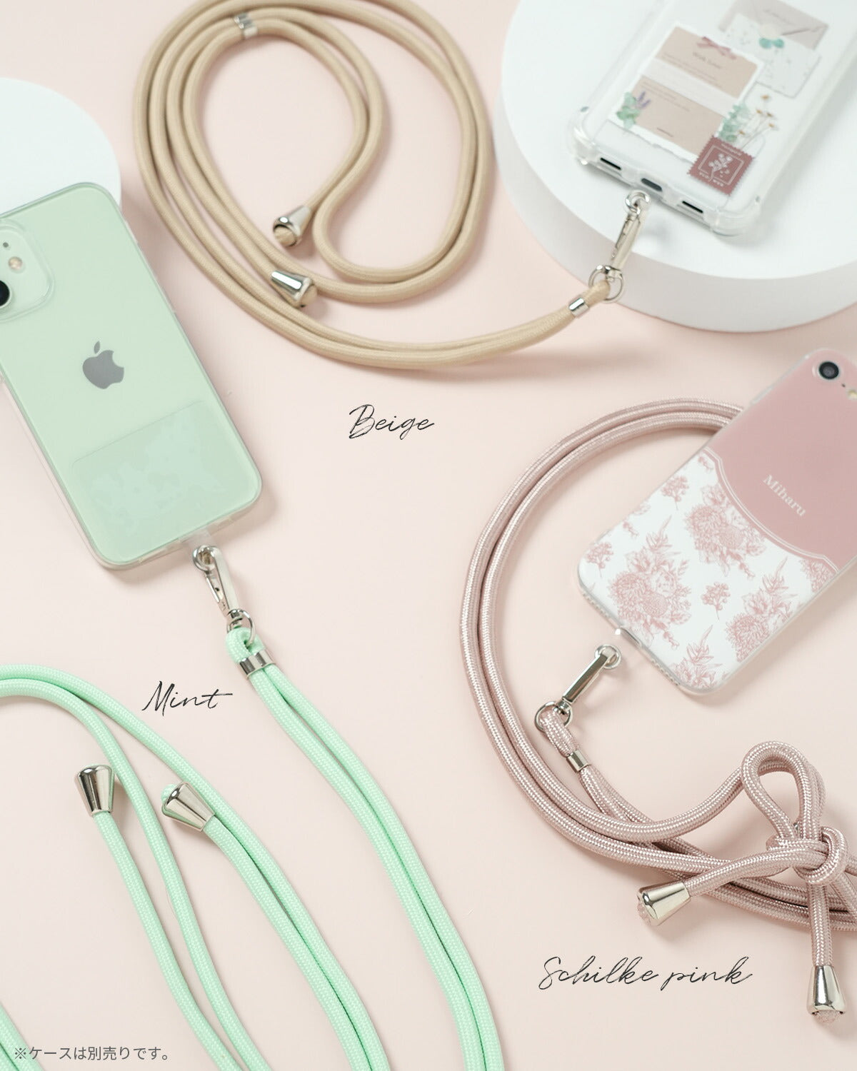 スマホショルダー ニュアンスカラー ストラップ - 3