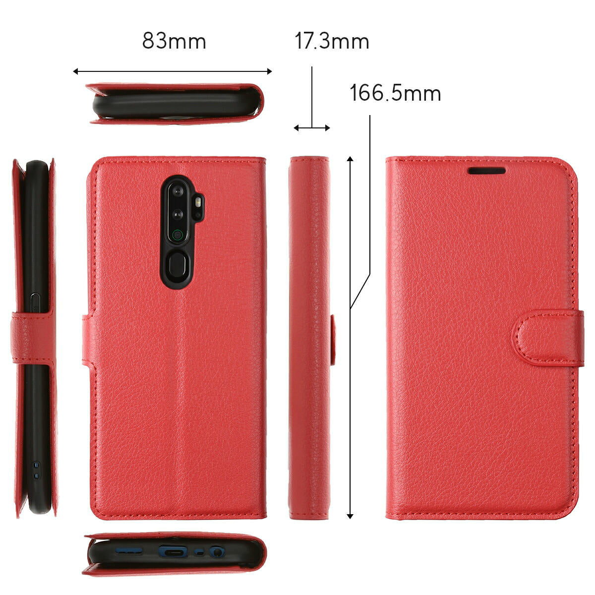 OPPO A5 2020 レザー手帳型ケース - 10