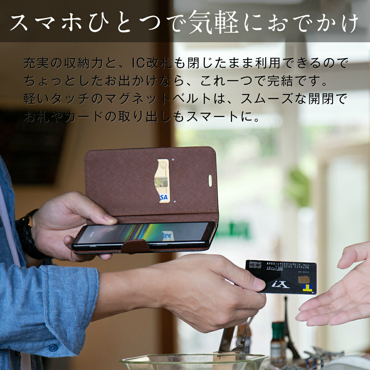 OPPO A5 2020 手帳型ケース レザー カード収納 スタンド機能 - 7