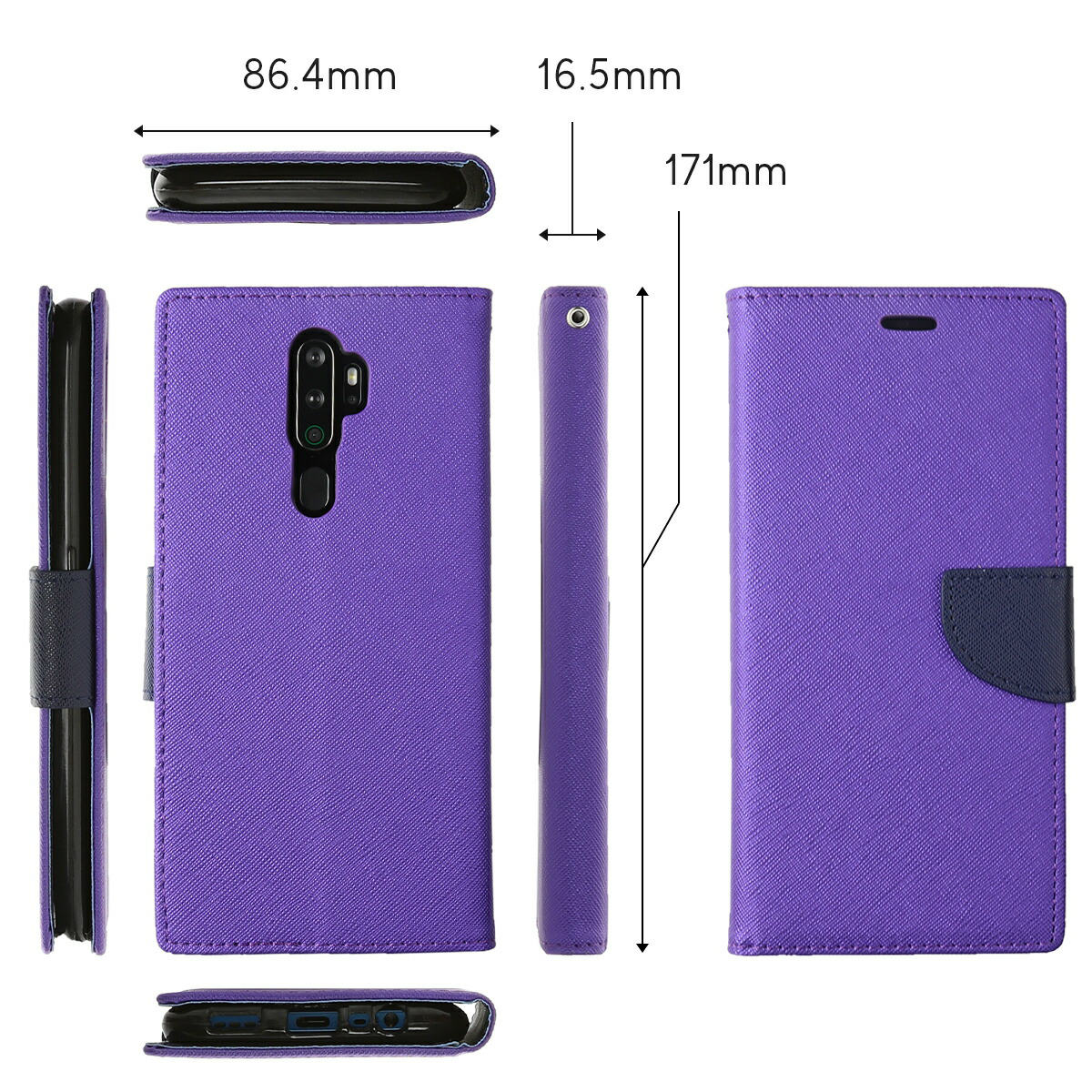 OPPO A5 2020 手帳型ケース レザー カード収納 スタンド機能 - 10