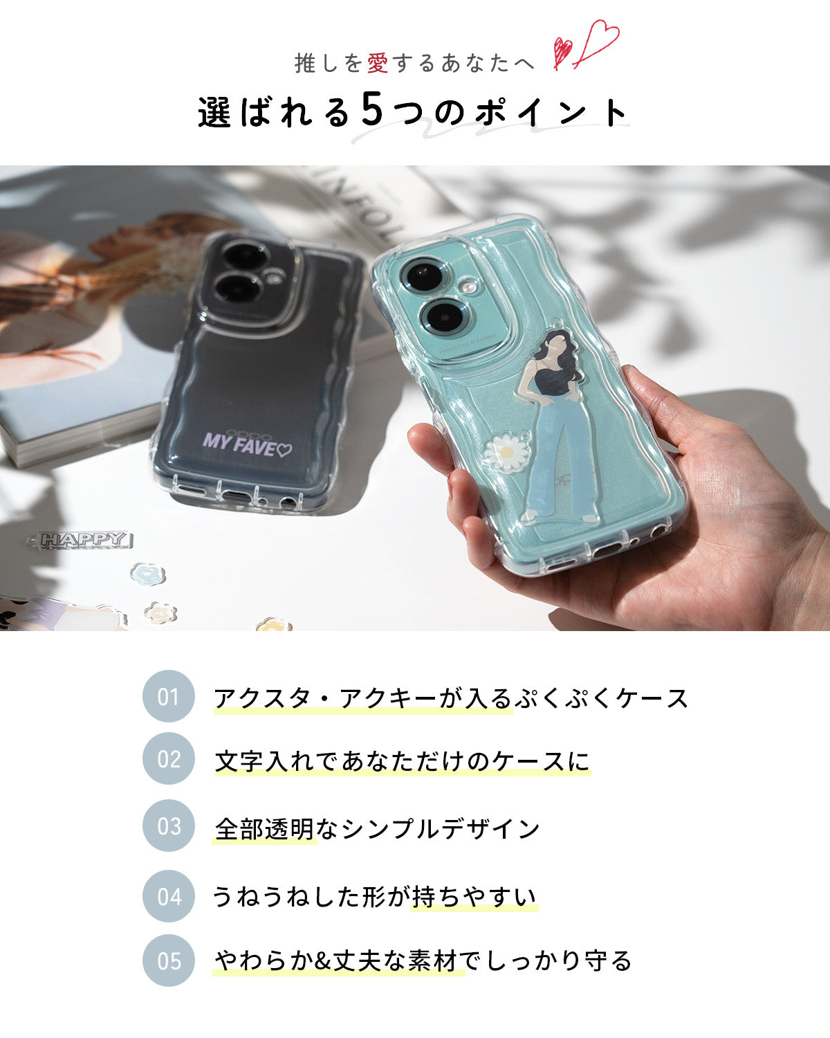 OPPO A79 5G アクスタ対応クリアスマホケース - 2