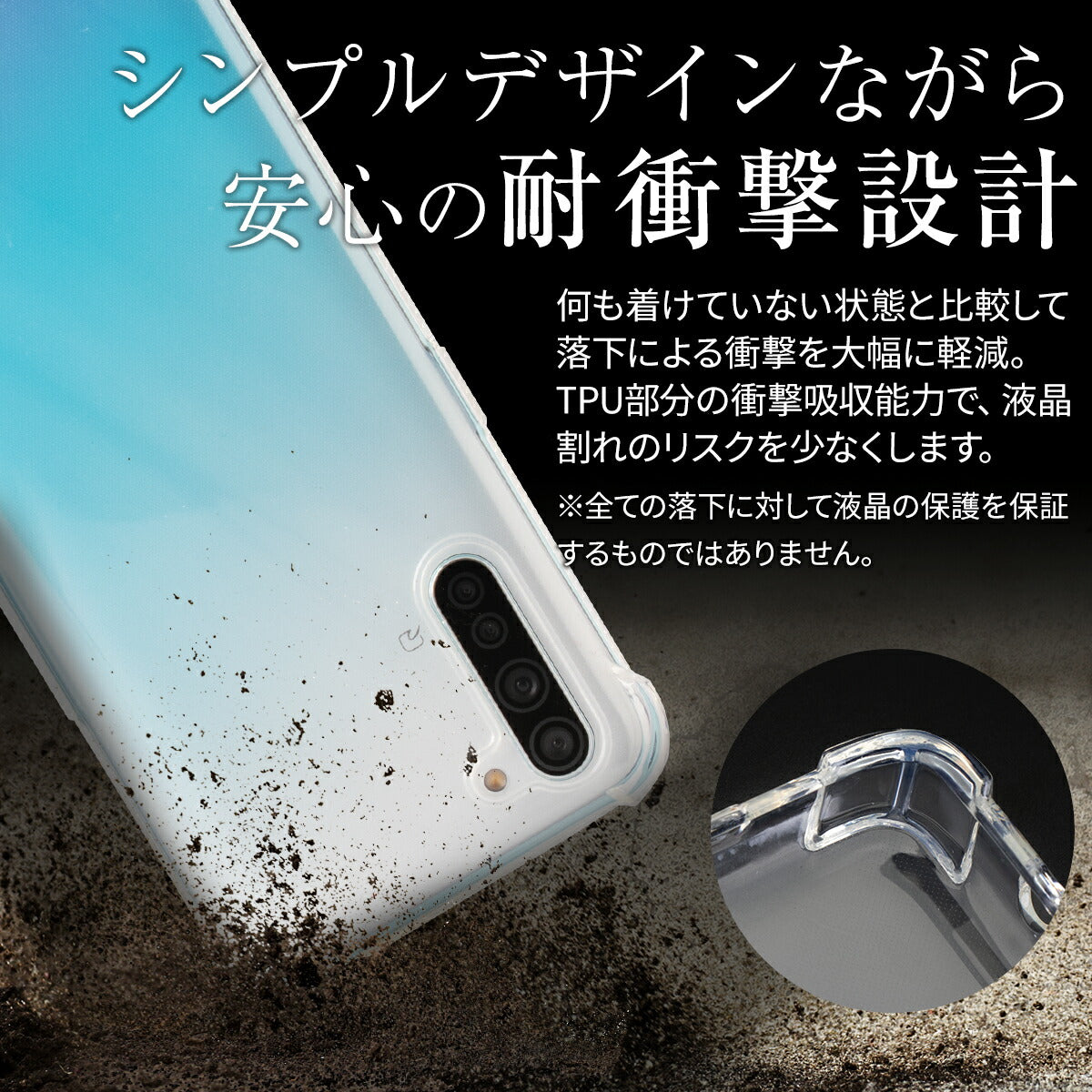 OPPO Reno3 A 耐衝撃 TPU クリアケース - 2