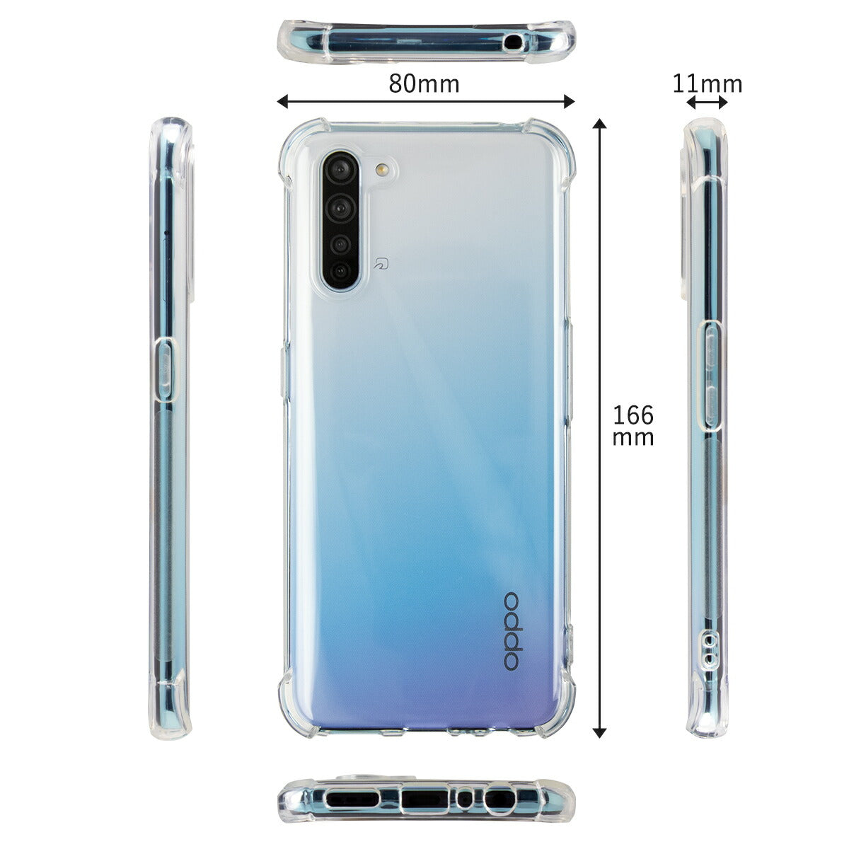 OPPO Reno3 A 耐衝撃 TPU クリアケース - 5