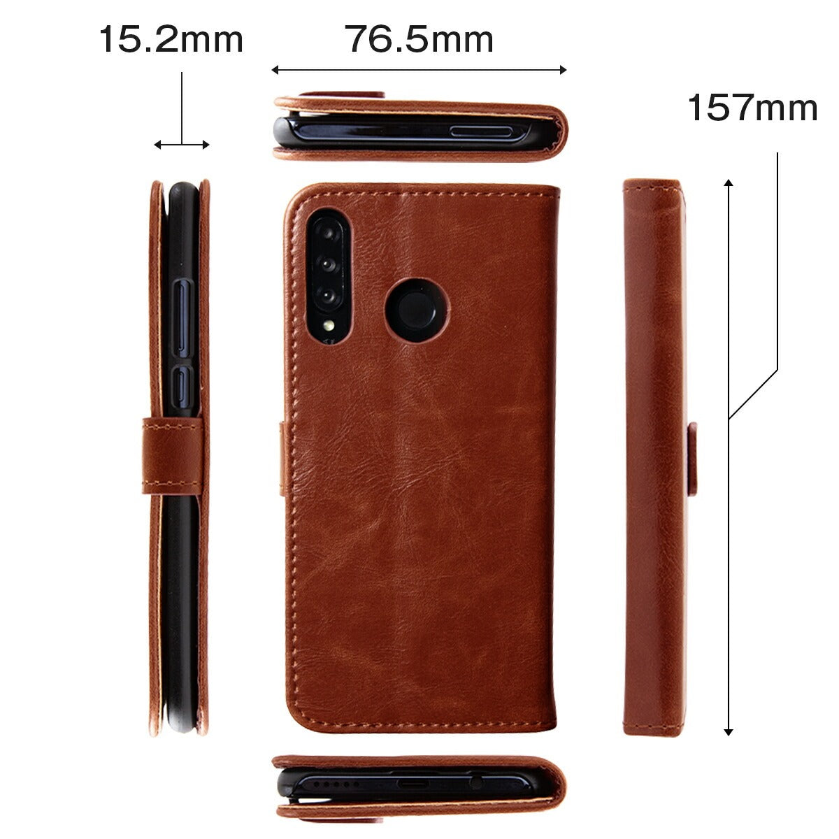 HUAWEI P30 lite アンティークレザー手帳型ケース - 6