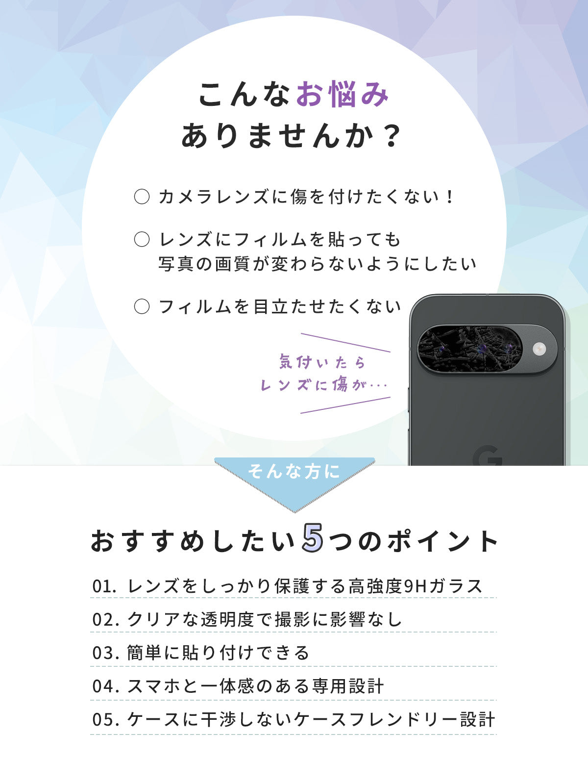 Google Pixel 10 強化ガラスレンズ保護フィルム - 2