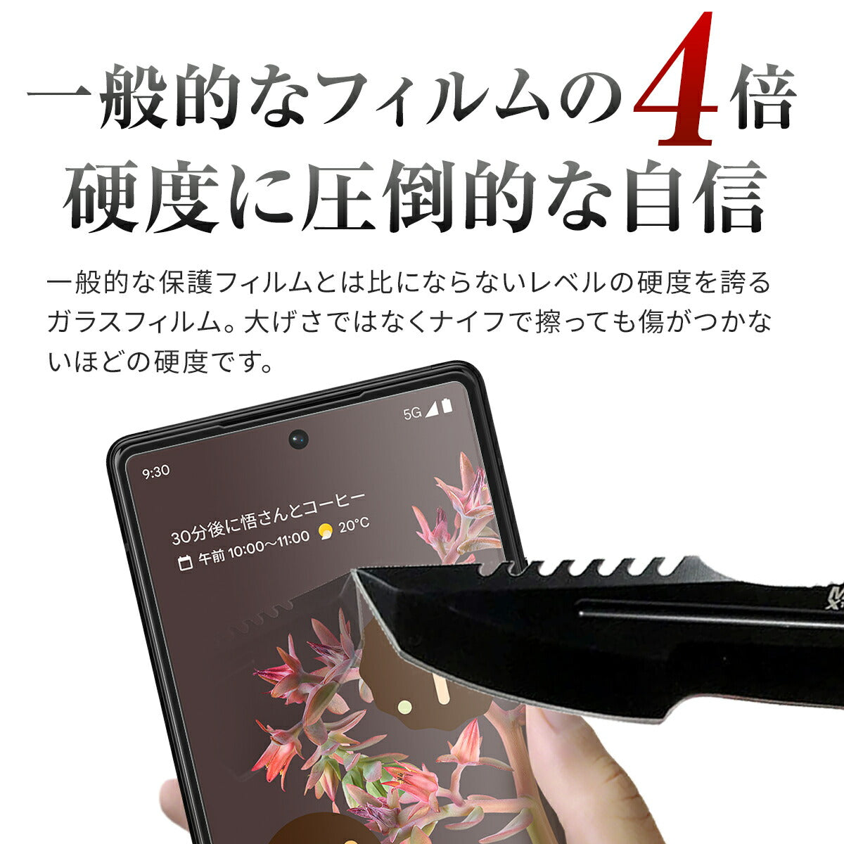Google Pixel 6 強化ガラス保護フィルム 9H - 4