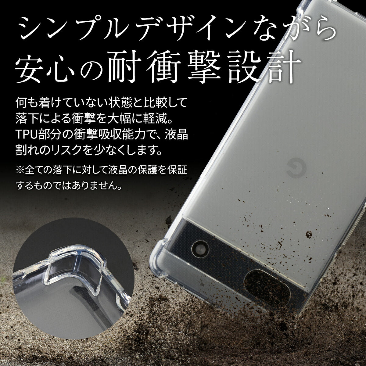 Google Pixel 6a 耐衝撃 TPU クリアケース - 2
