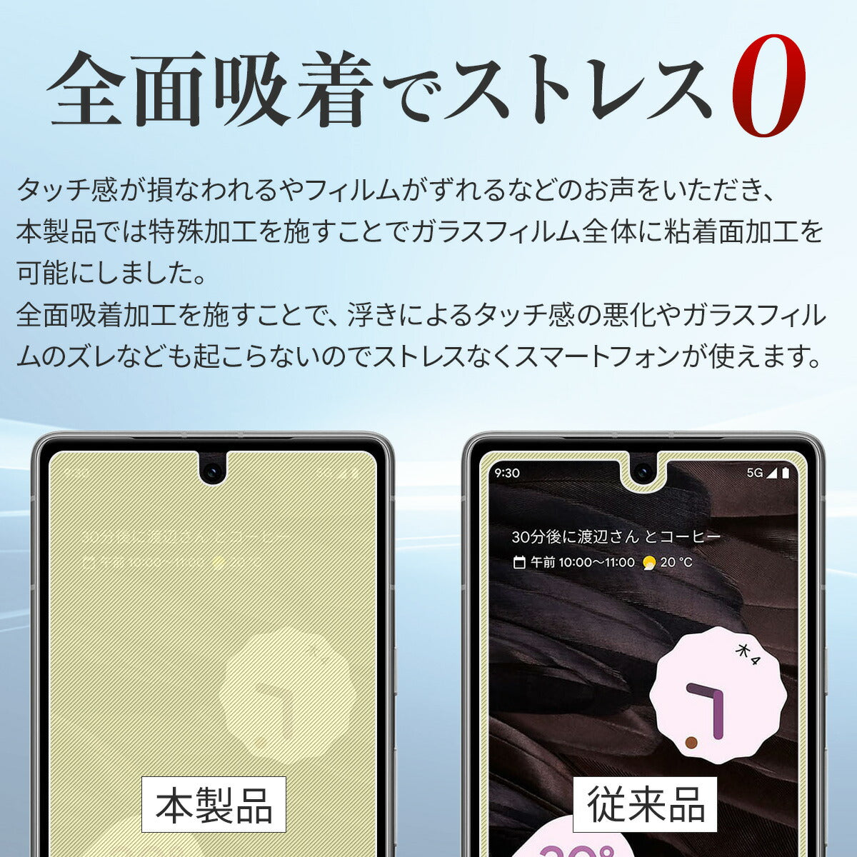 Google Pixel 7a 強化ガラス保護フィルム 9H - 3