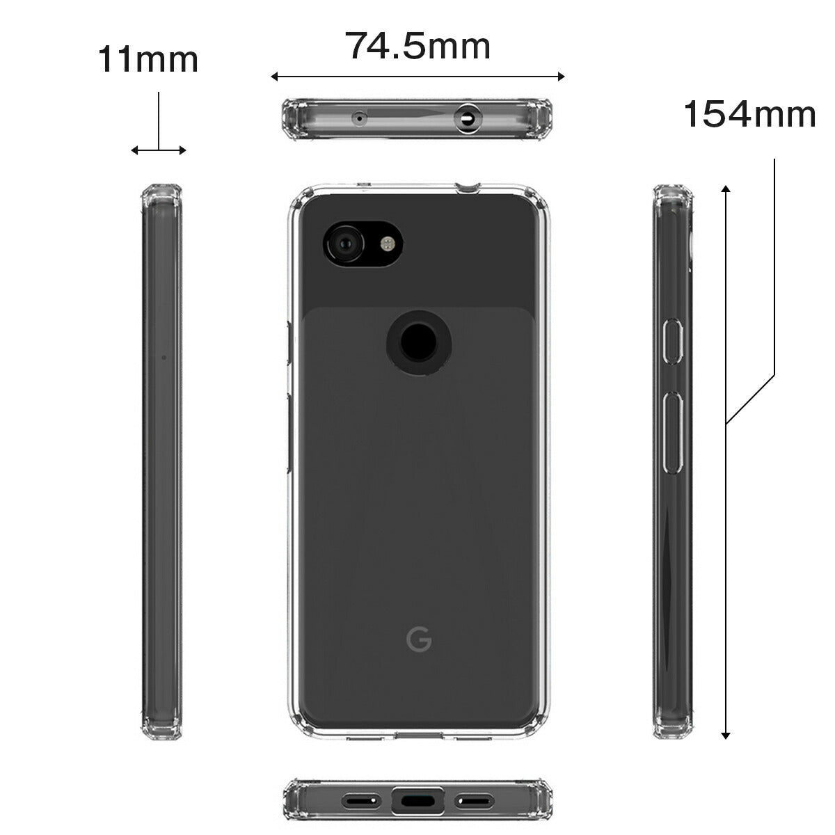 Pixel 3a 耐衝撃TPUクリアケース - 5