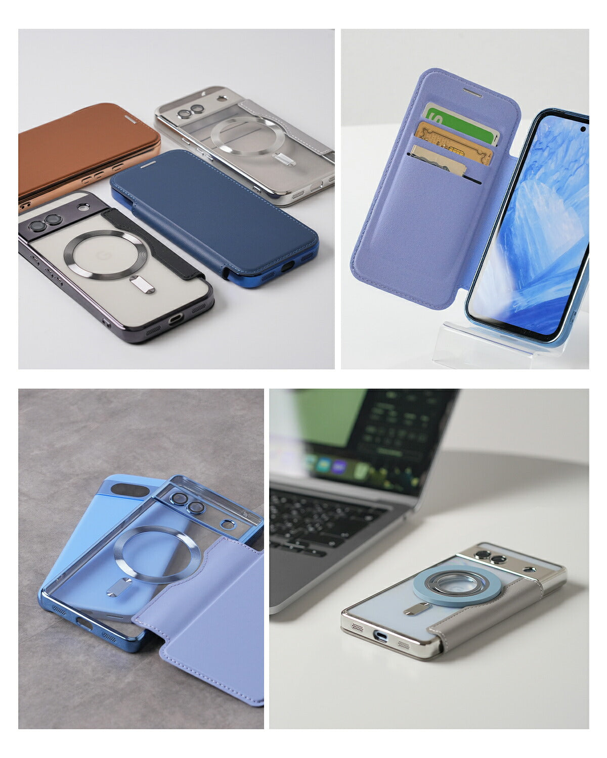 Google Pixel 7a/8a/9a 手帳型クリアケース MagSafe対応 - 8