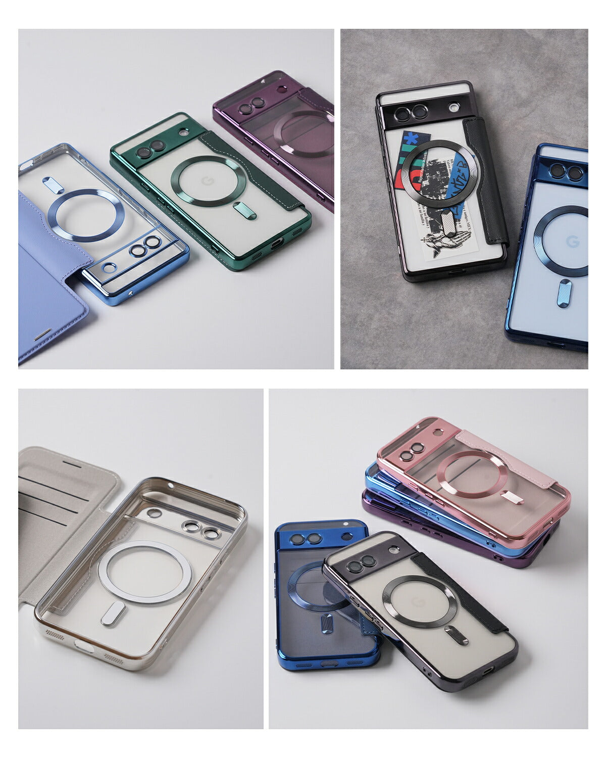 Google Pixel 7a/8a/9a 手帳型クリアケース MagSafe対応 - 9
