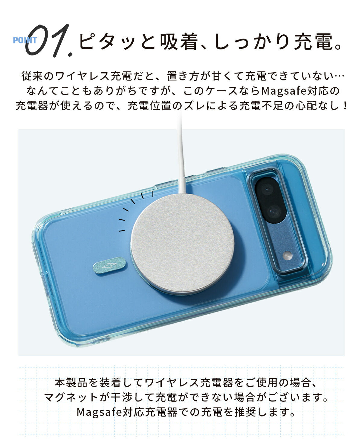 Google Pixel 9a MagSafe対応 クリアケース - 3