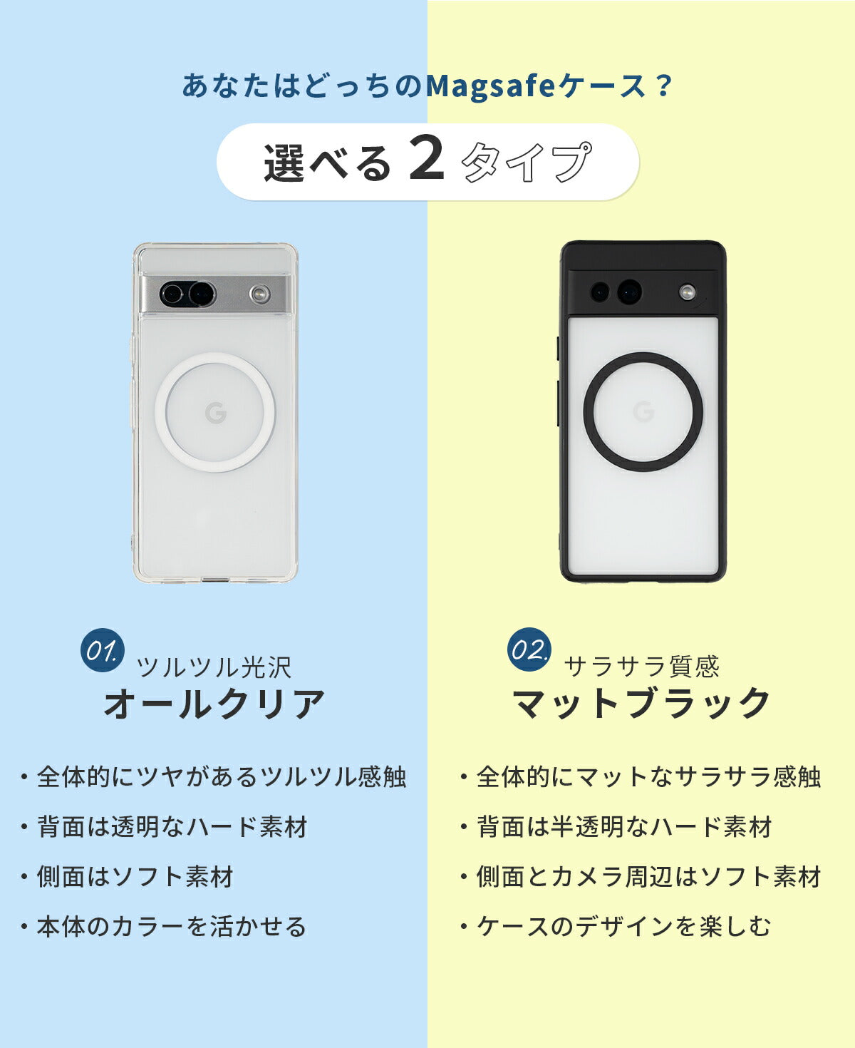 Google Pixel MagSafe対応 クリアケース - 3