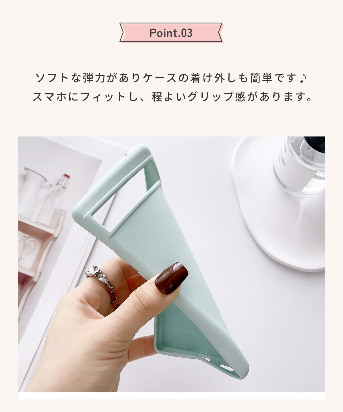 Google Pixel 8a 対応 シリコンケース くすみカラー - 5