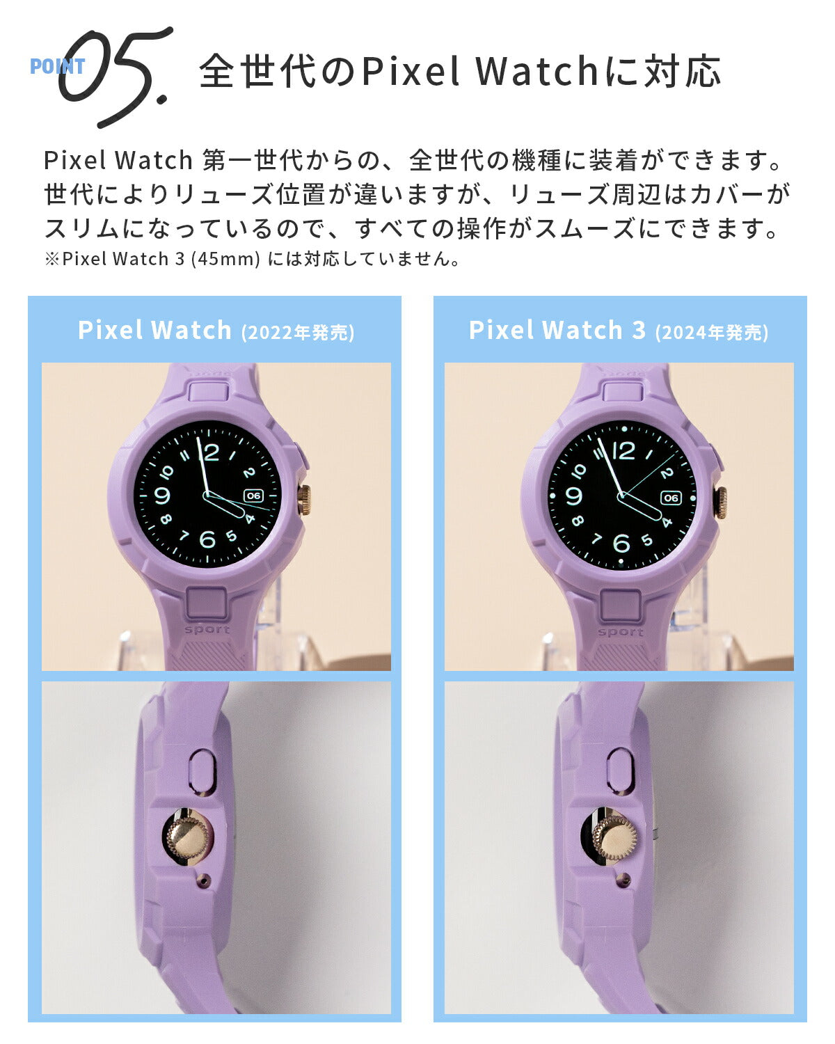Google Pixel Watch 耐衝撃一体型バンド - 7