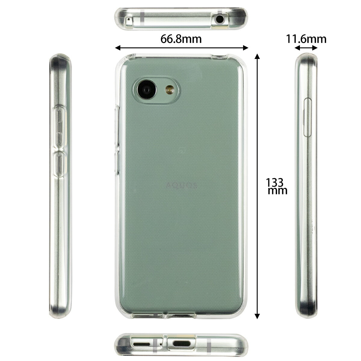 AQUOS R2 Compact 803SH SH-M09 TPU クリアスマホケース - 6