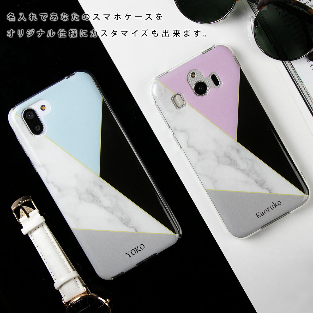 AQUOS 大理石プリント TPUケース - 4