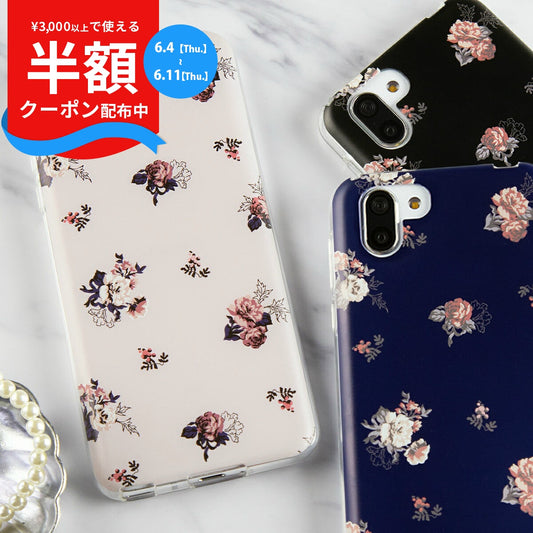 AQUOS バラ 花柄 TPUケース