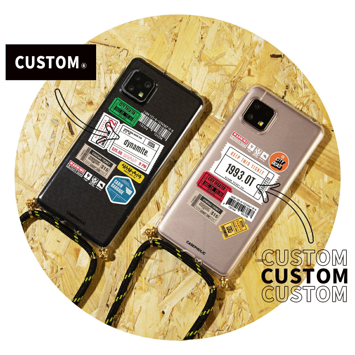 スマホショルダーストラップ ケース付 AQUOS対応 - 5