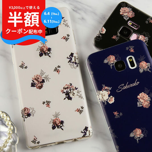 Galaxy S21 ケース 花柄 TPU ソフトカバー