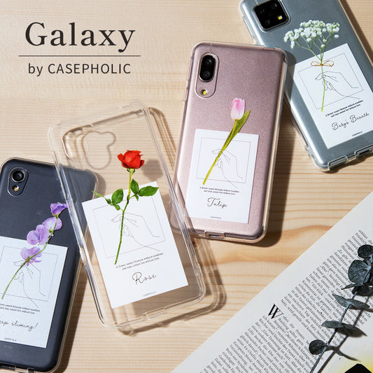 Galaxy 名入れ対応 一輪花 スマホケース