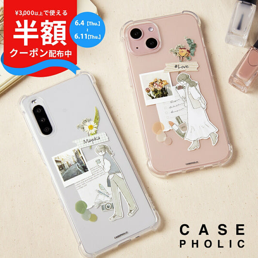 Xiaomi スマホケース クリア 花柄 耐衝撃