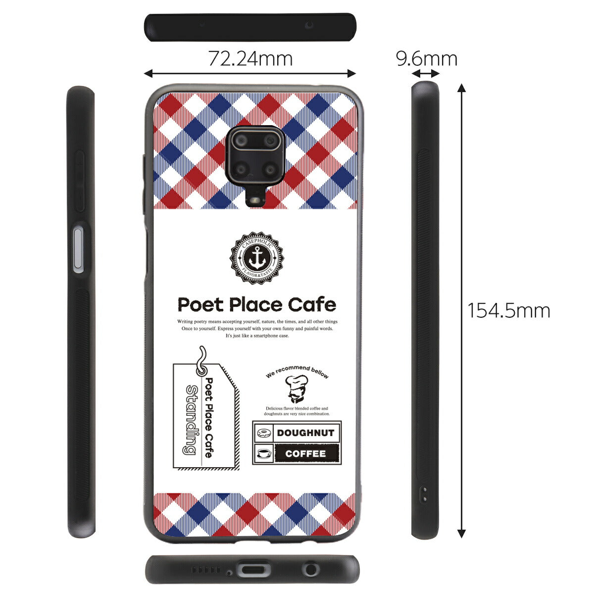 Xiaomi Redmi Note 9S チェックラベル 9Hガラスケース - 8