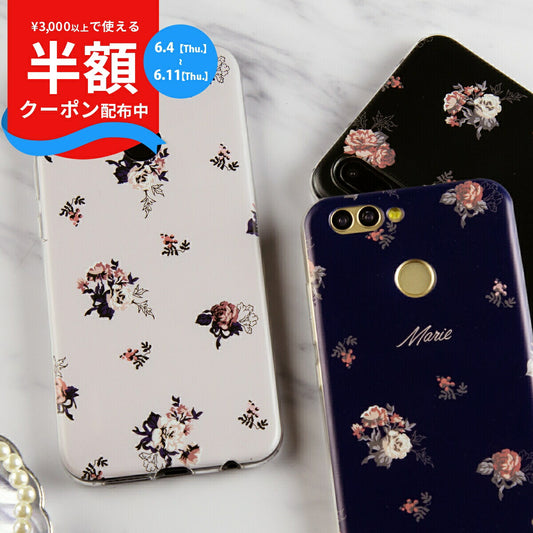 OPPO 名入れ対応 エレガントローズ カスタムケース