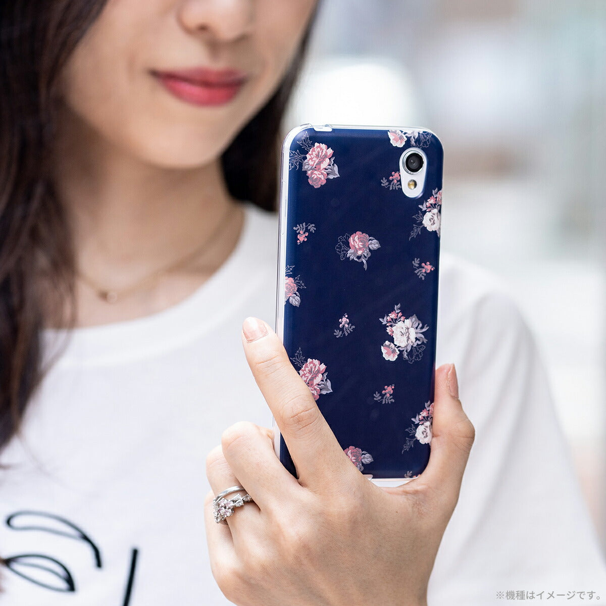 OPPO 名入れ対応 エレガントローズ カスタムケース - 2