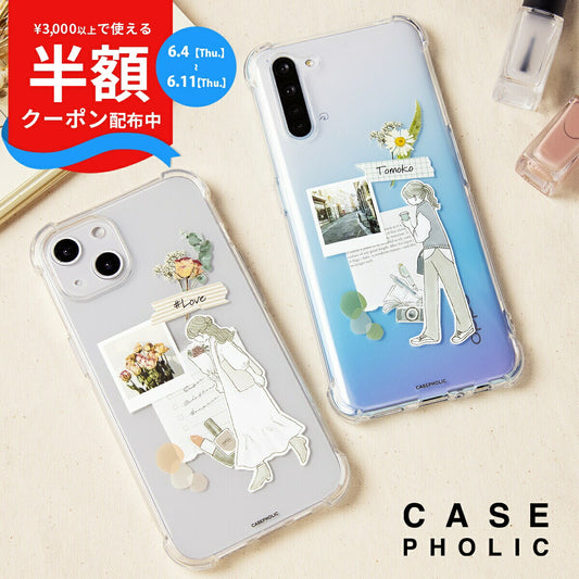 OPPO スマホケース コラージュデザイン クリア
