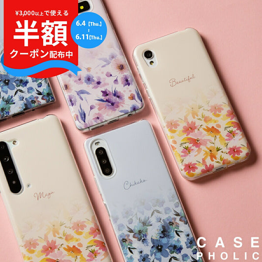 OPPO メルティーフラワープリント TPUカスタムケース