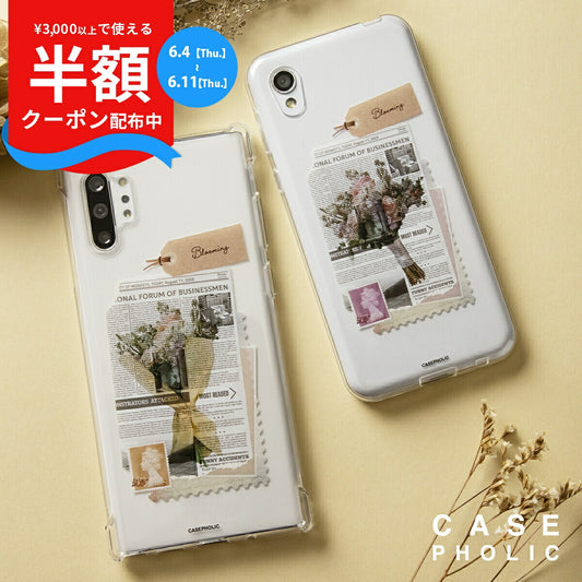OPPO 名入れ対応 ワックスペーパーモチーフ スマホケース