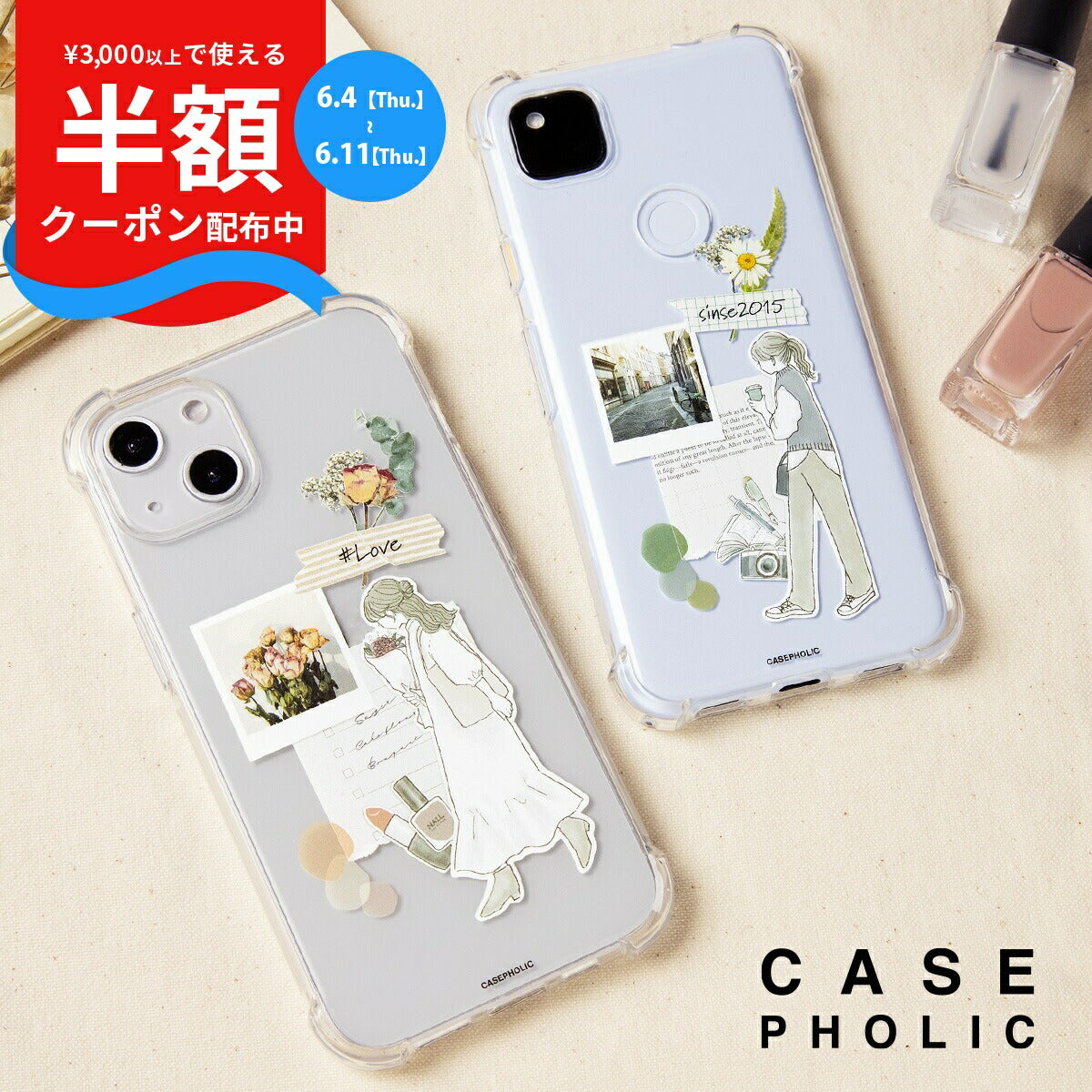 Google Pixel 8a ケース クリア おしゃれ 花柄