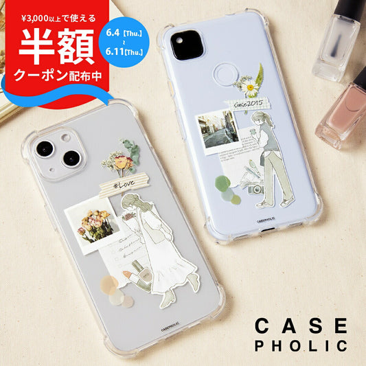 Google Pixel 8a ケース クリア おしゃれ 花柄