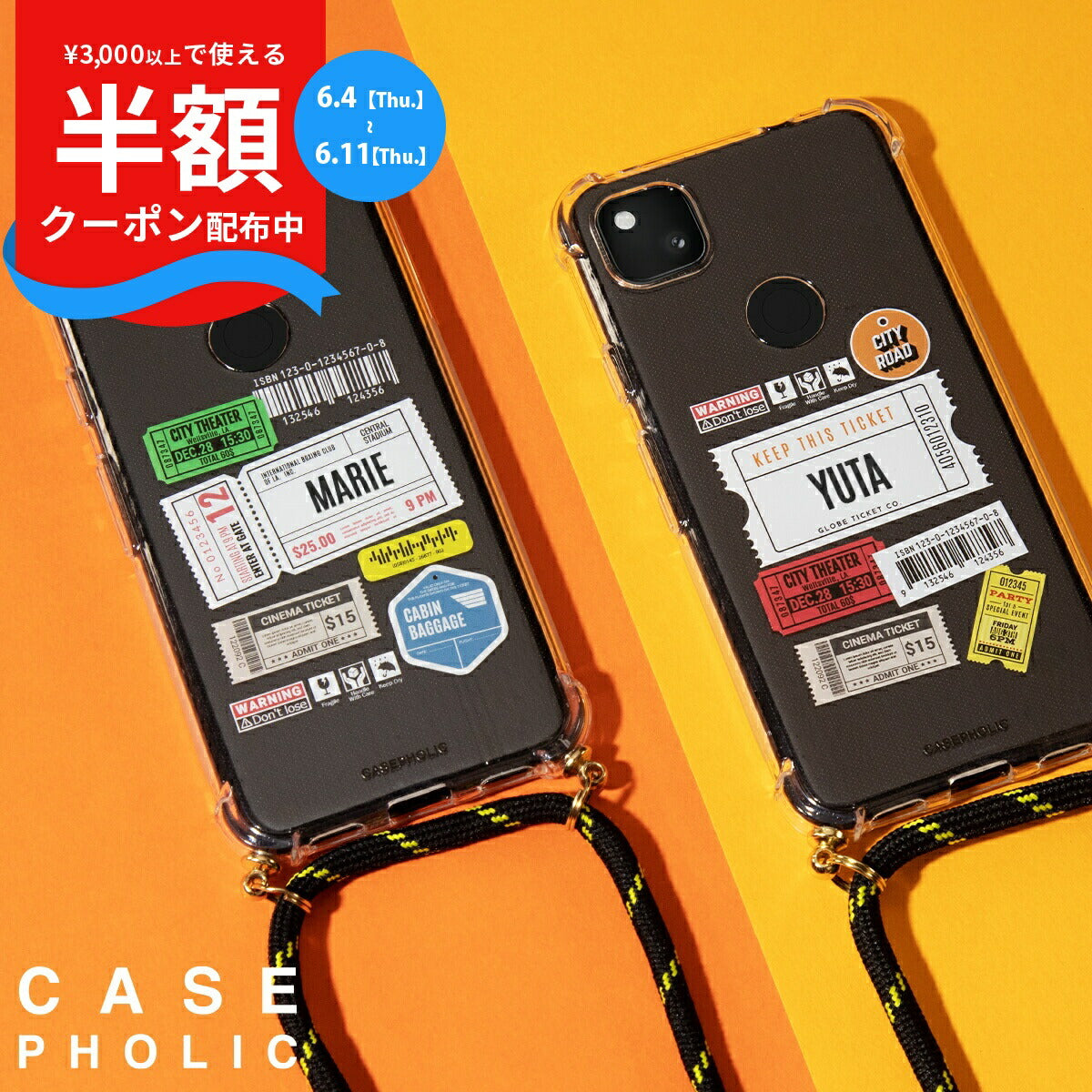 Google Pixel クロスボディケース クリア
