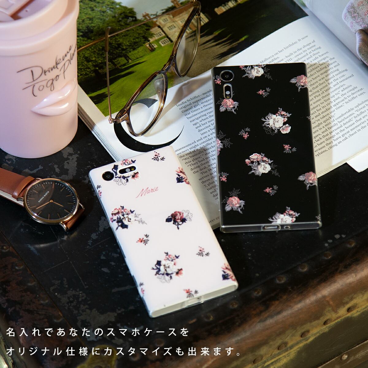 Xperia バラ花柄 TPUケース - 4