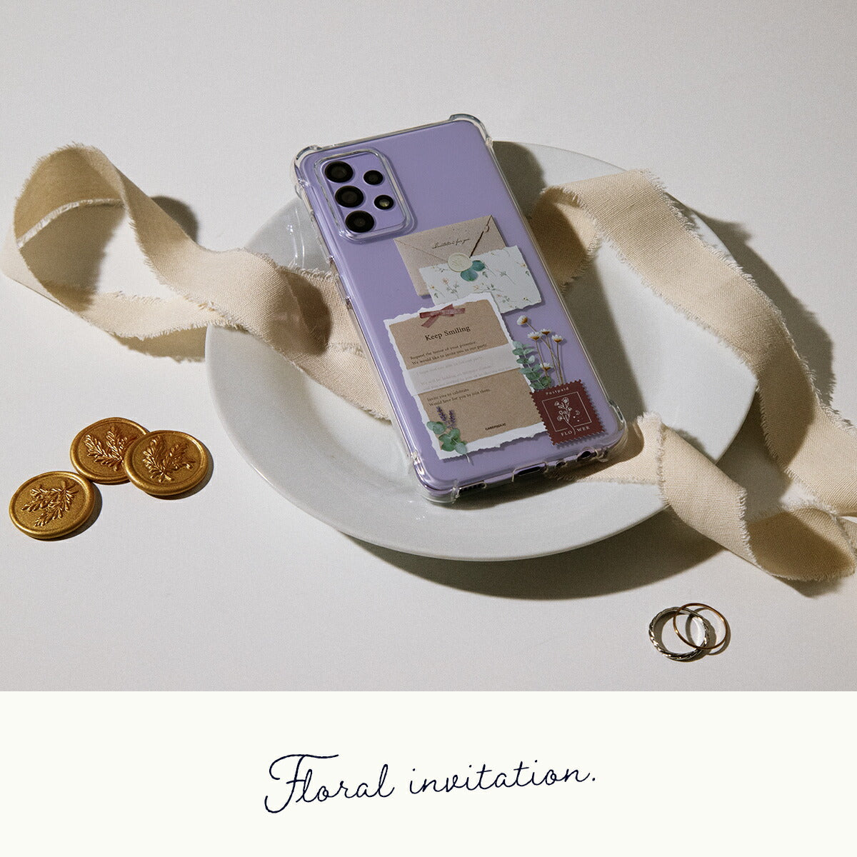 Xperia Floral Invitation Custom Clear TPU Case - 6