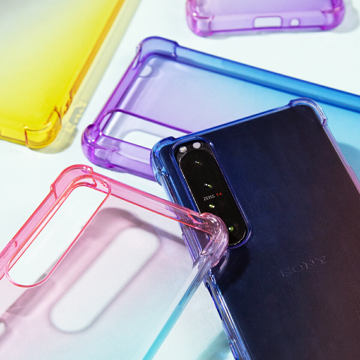 Xperia 1 III SO-51B SOG03 耐衝撃 グラデーションTPU クリアケース - 2