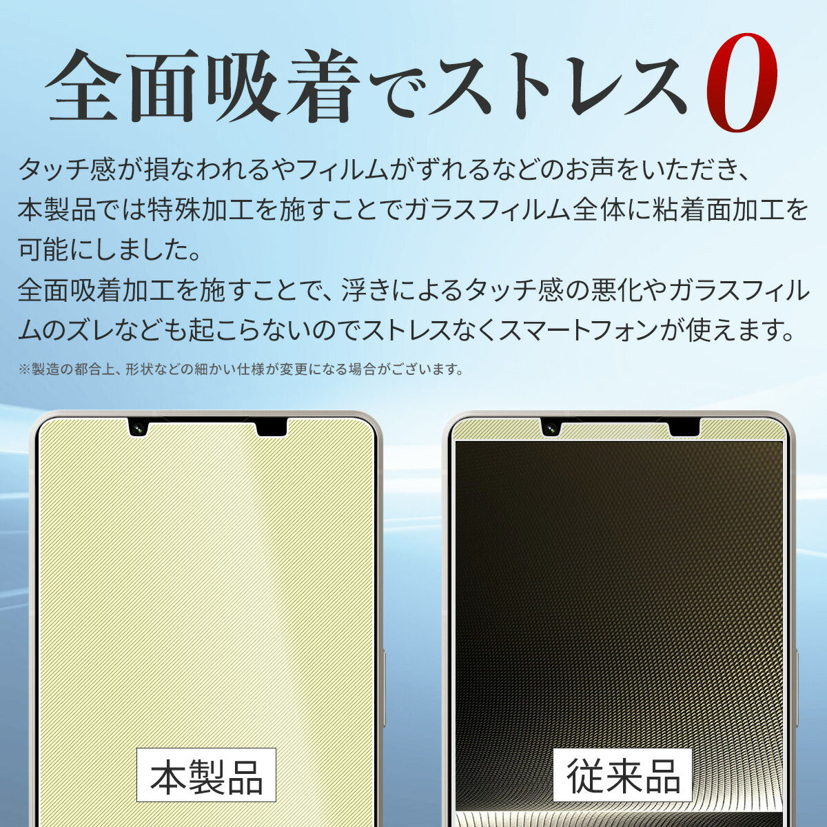 Xperia 1 V 強化ガラス保護フィルム 9H - 3