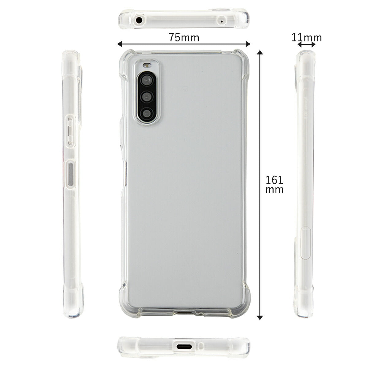 Xperia 10 II スマホケース 耐衝撃TPUクリアケース - 5